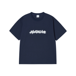 ROUGH PAINTING LOGO SHORT SLEEVE T-SHIRT DARK NAVY