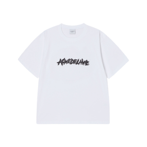 ROUGH PAINTING LOGO SHORT SLEEVE T-SHIRT WHITE